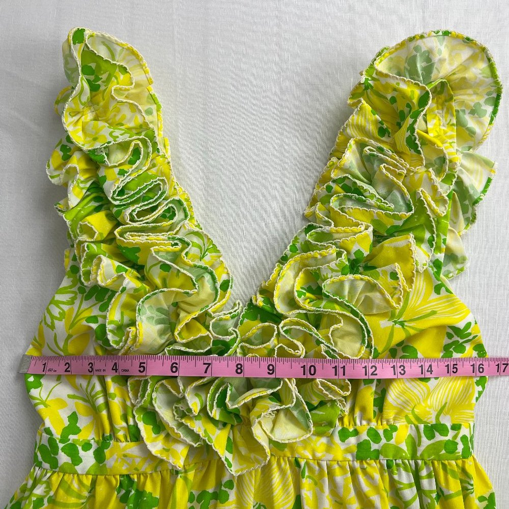 Adorable 1960s Lilly Pulitzer " The Lilly " Ruffled Maxi Dress Vintage Size 12 - Picture 8 of 13
